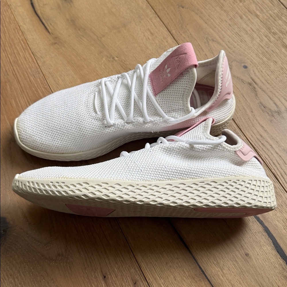 Adidas Pharrell Women's White and Pink Sneakers - Picture 2 of 4